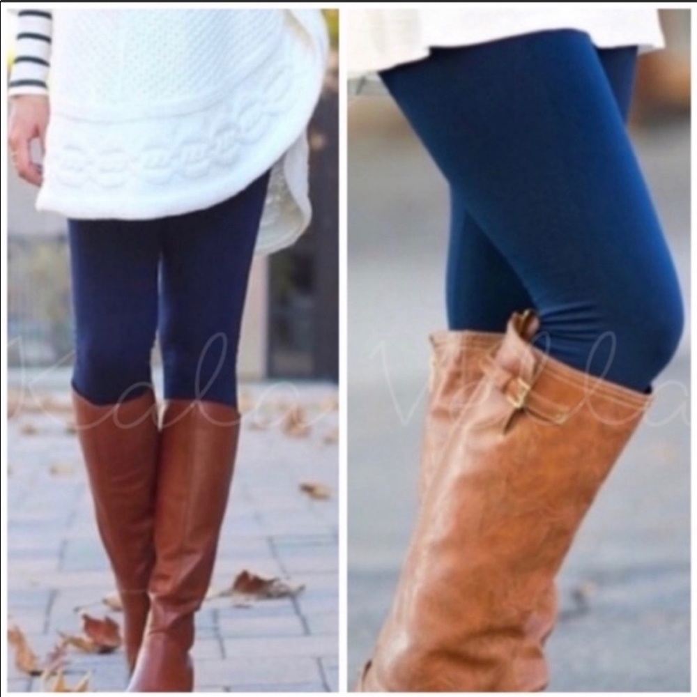 Lightweight fleece lined leggings: Navy